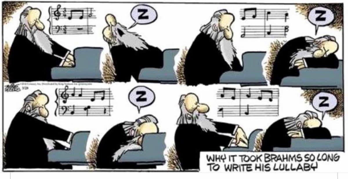 Brahms' Lullaby classical music joke