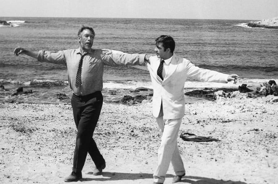 Zorba and Walter dance on the beach