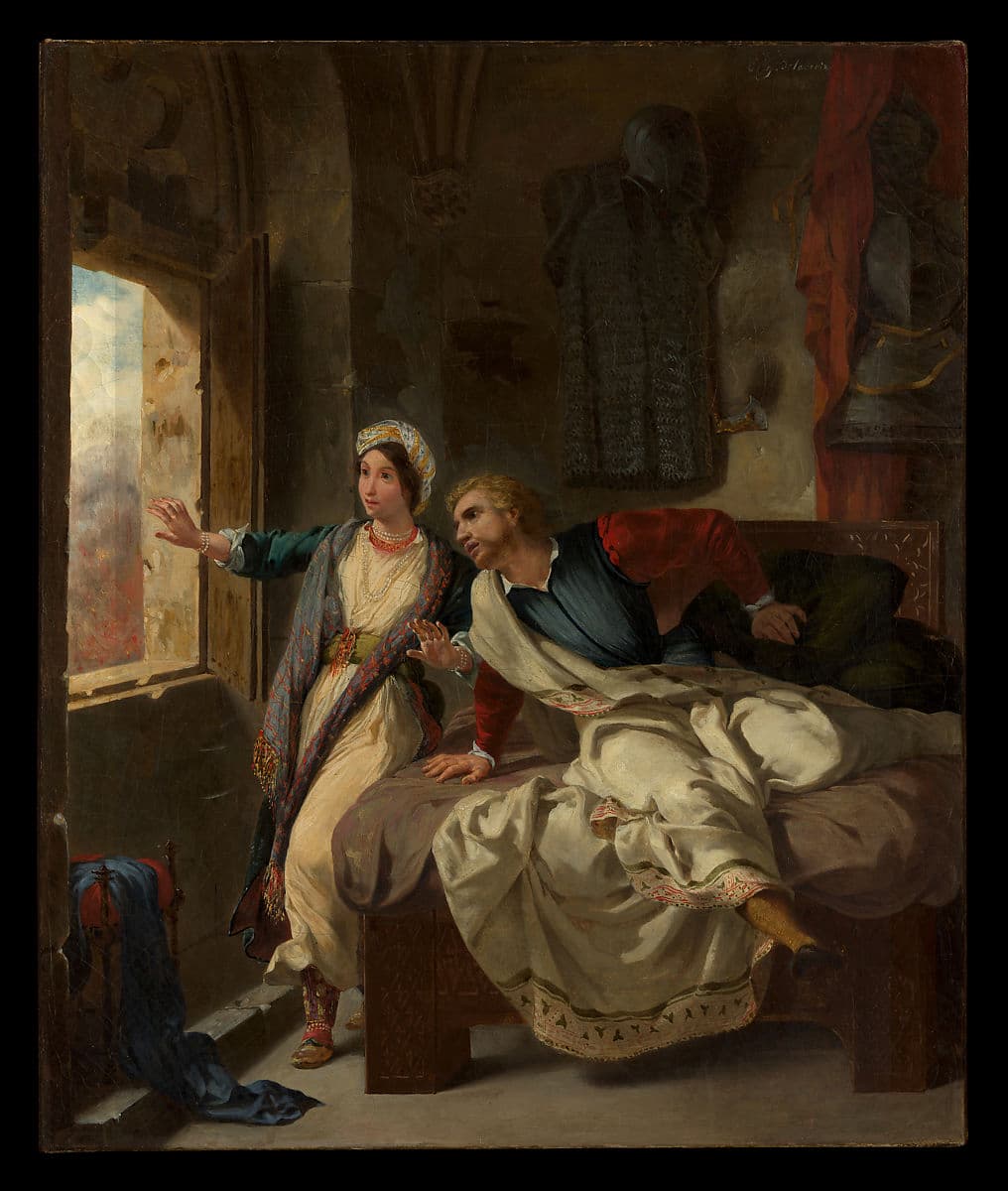Eugene Delacroix: Rebecca and the Wounded Ivanhoe, 1823 (Met Museum)