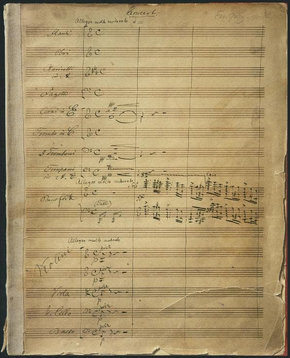 Grieg's Piano Concerto autograph manuscript