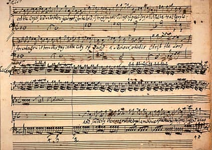 Handel’s Messiah manuscript