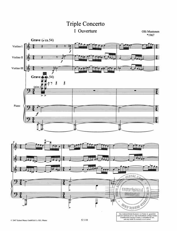 Olli Mustonen: Triple Concerto for 3 Violins