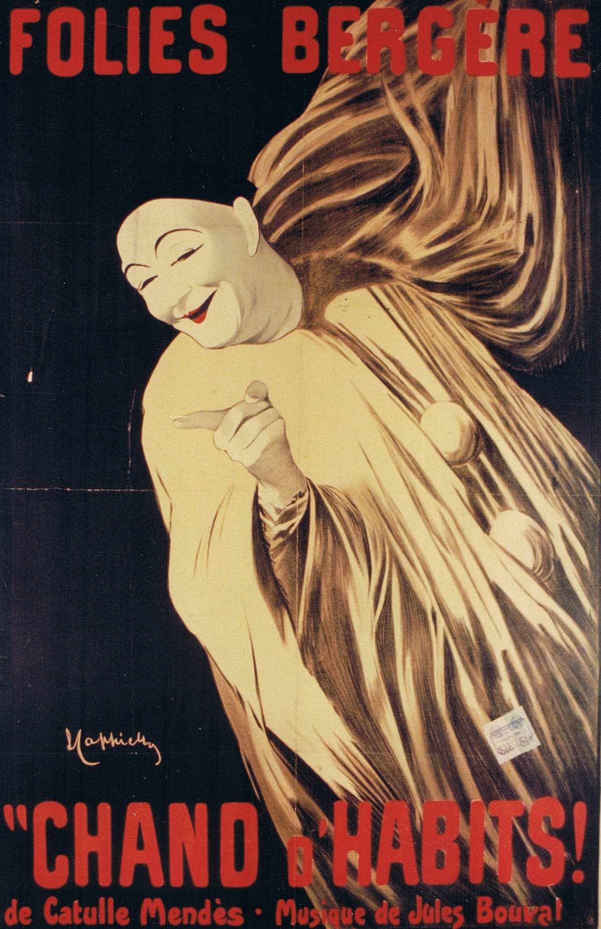 Happichy: Séverin in Mendès's Chand d'habits!, 1896 (New York Public Library Theatre CollectionO