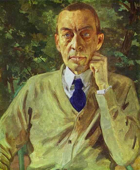 Portrait of Sergei Rachmaninoff by Konstantin Somov, 1925