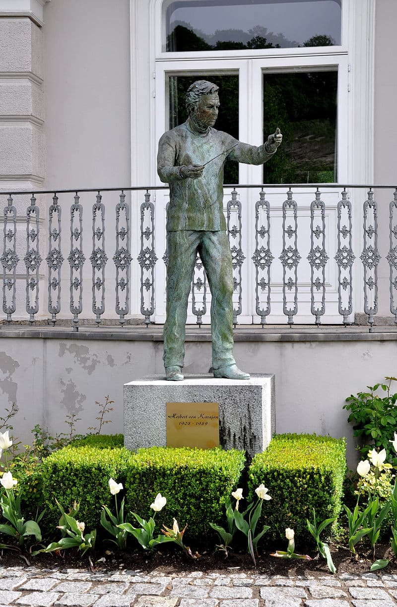 Statue of Herbert von Karajan in Salzburg