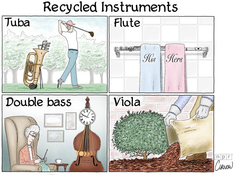 recycled music instruments joke