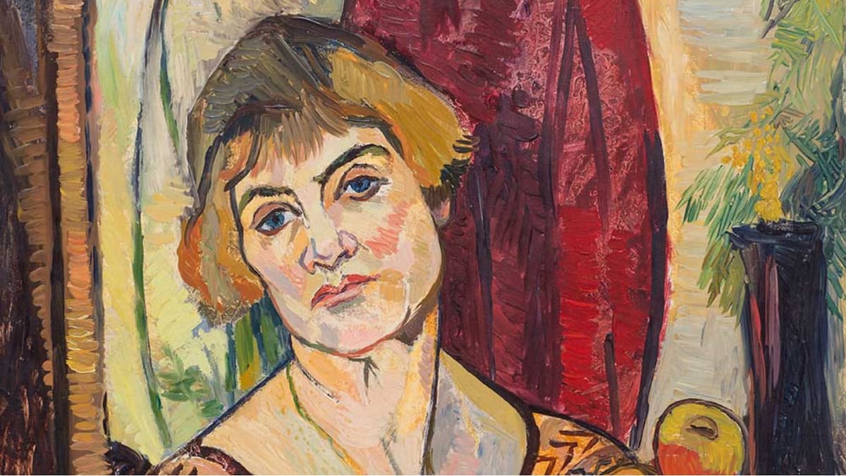 Suzanne Valadon. Self-Portrait, 1927 (detail). Collection of the City of Sannois, Val d’Oise, France, on temporary loan to the Musée de Montmartre, Paris. © 2021 Artist Rights Society (ARS), New York. Image by Stéphane Pons.