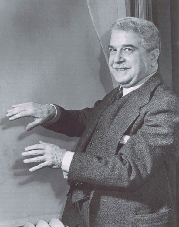 Artur Schnabel showing his hands