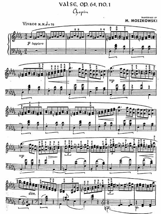Moritz Moszkowski: Waltz, Op. 64, No. 1 (Chopin)