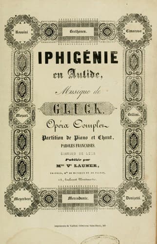 Iphigénie en Aulide, 1842 edition