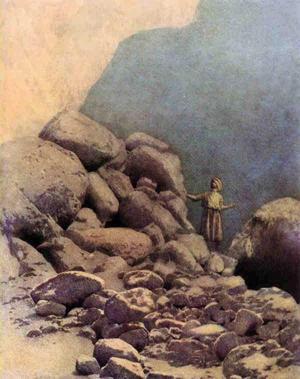 Maxfield Parrish: Sindbad the Sailor and the Valley of the Diamonds, 1907