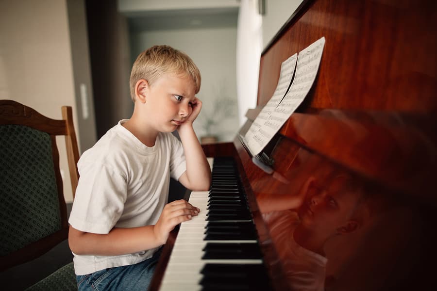 A frustrated piano student