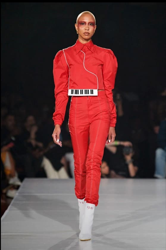 Pyer Moss, Spring 2020, Ready-to-Wear Piano - Red with Keyboard