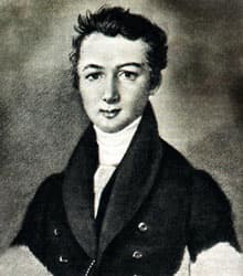 A portrait of Mikhail Glinka as a young man
