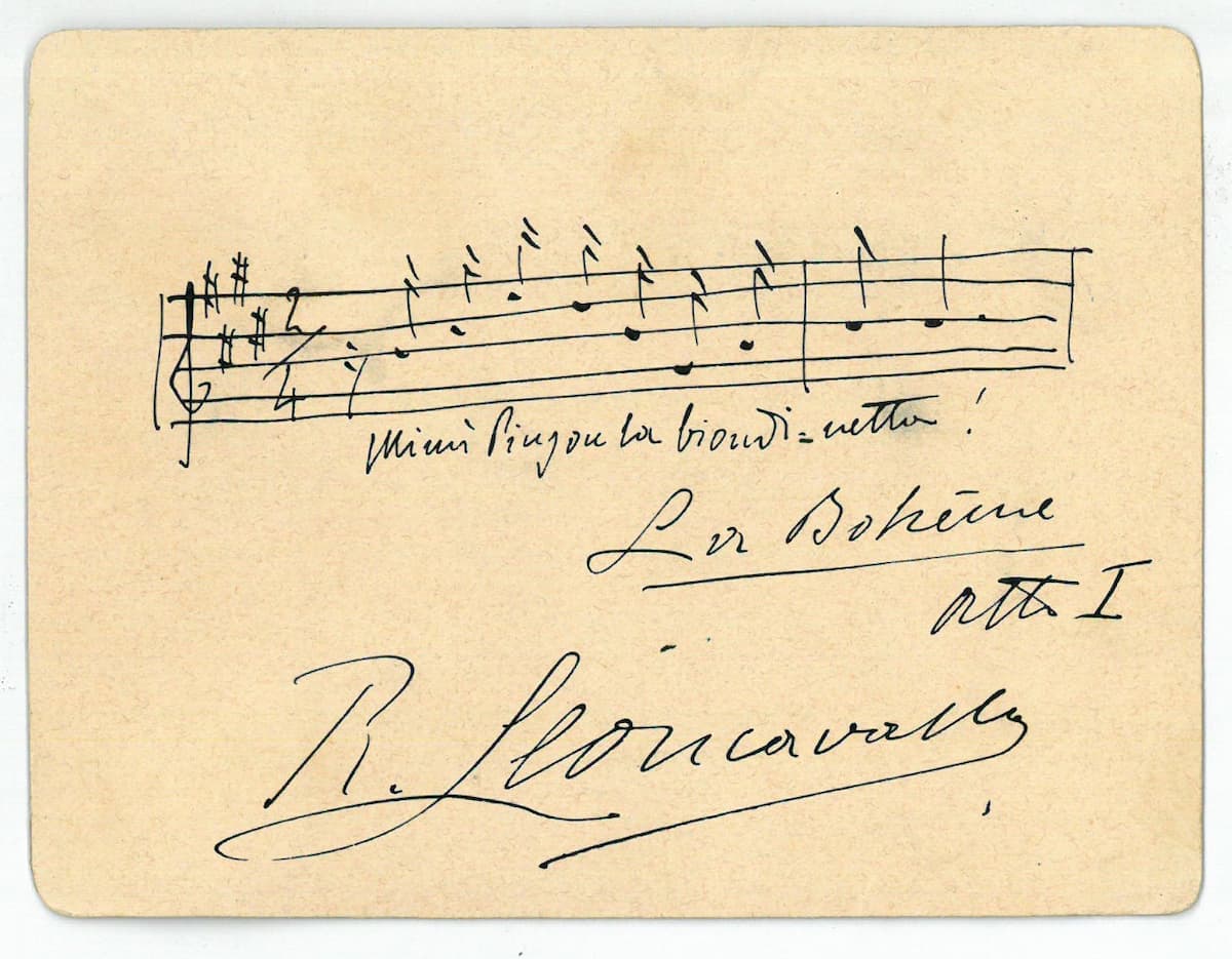 Ruggero Leoncavallo's quotation of a melody from La Bohème