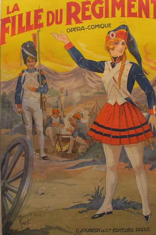 Donizetti's La fille du regiment, 1910 poster