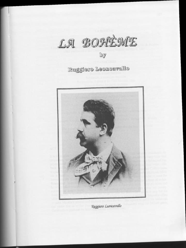 La Bohème by Ruggero Leoncavallo