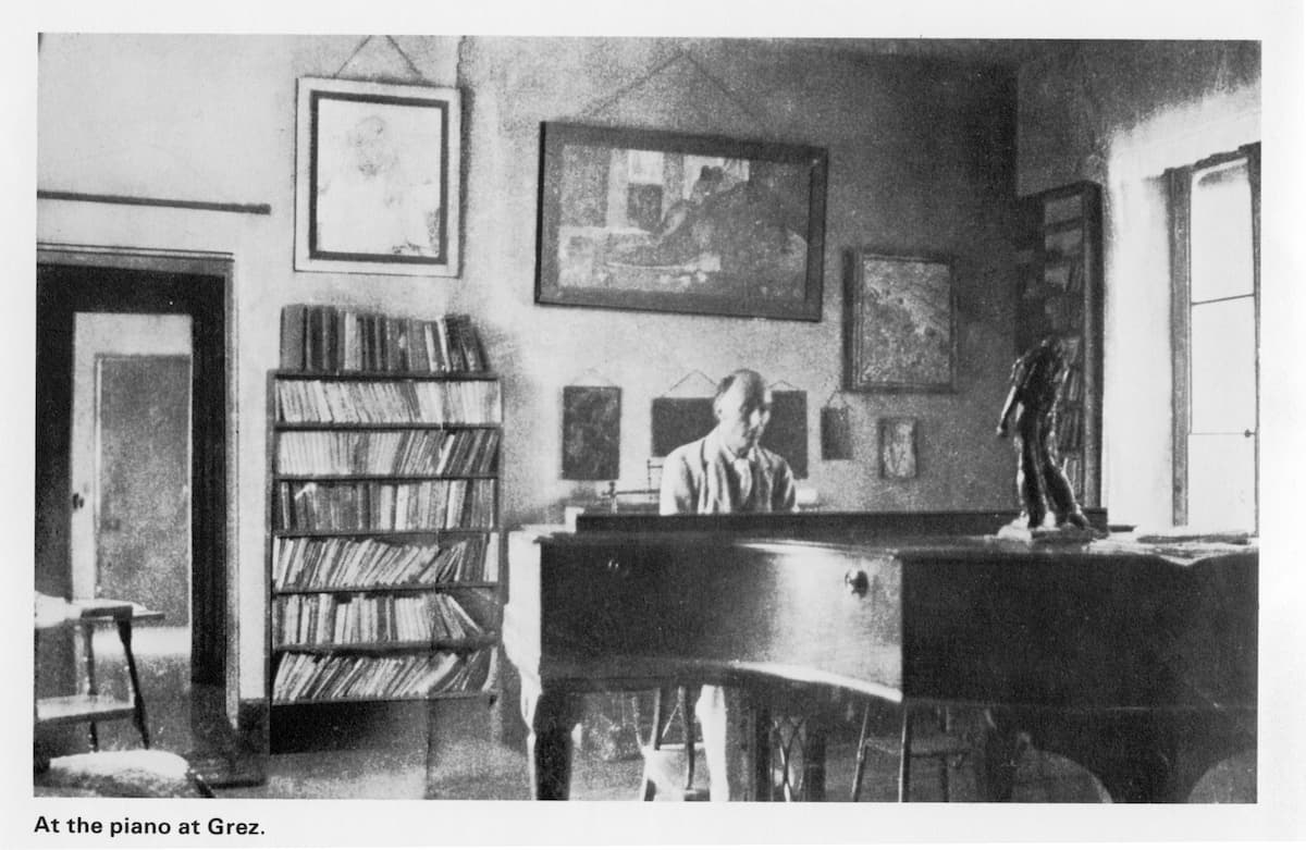 Frederick Delius at the piano at Grez
