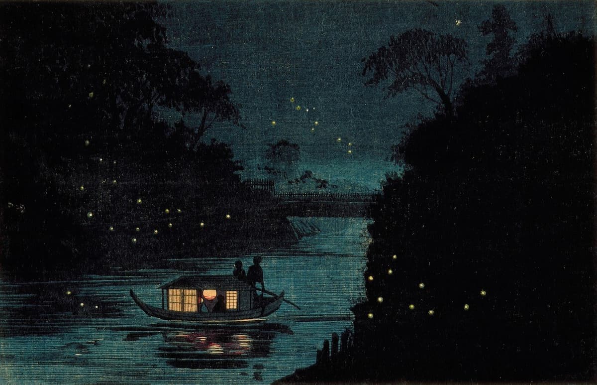 Kobiyashi Kiyochika: Fireflies at Ochanomizu, ca 1880