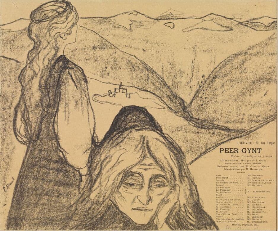 Edvard Munch: Theatre Programme for Peer Gynt, 1896 (Oslo, National Museum)