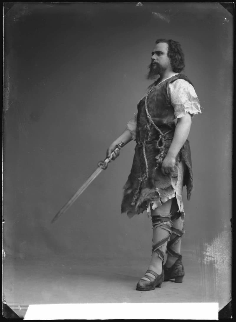 Siegmund with the sword "Nothung" the Royal Swedish Opera, 1914