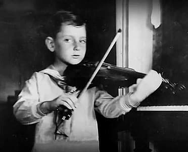 The young Isaac Stern playing the violin