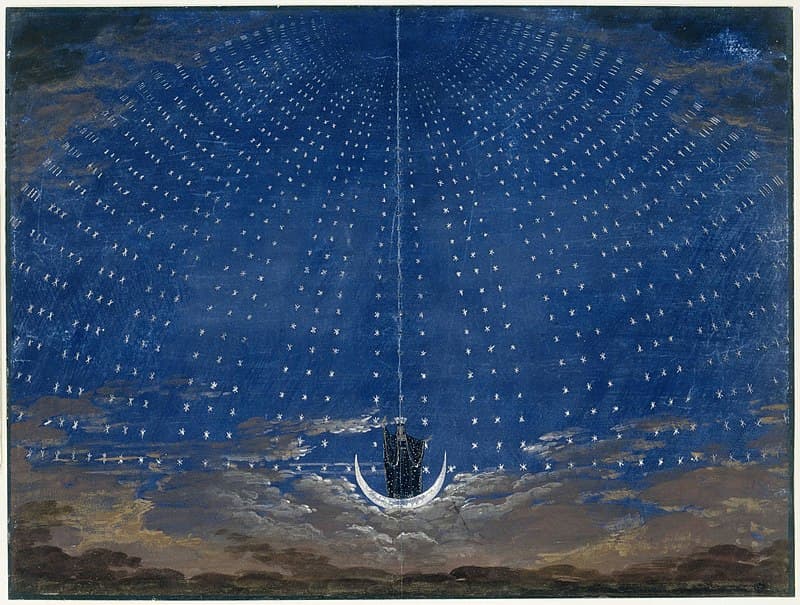 Karl Friedrich Schinkel: Stage set for the Queen of the Night (in Mozart's Magic Flute)