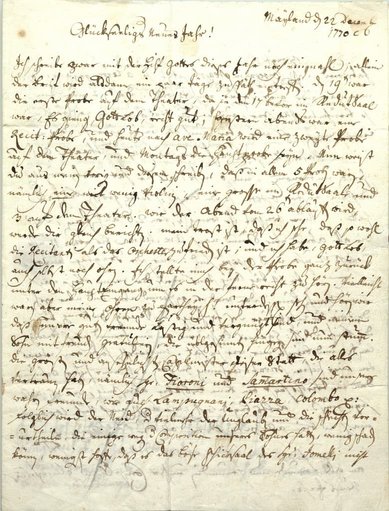 Mozart's letters