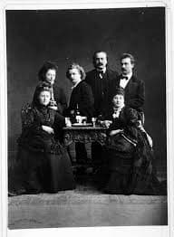 Edvard Grieg, Edmund Neupert, Johan Svendsen and their wives