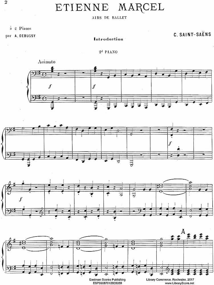 Saint-Saëns’ Étienne Marcel arranged by Debussy