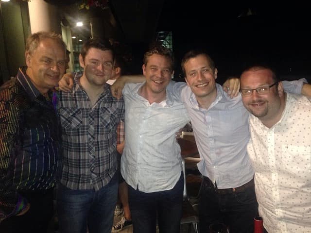 Ryan Anthony and friends after All Star Brass in Banff, Calgary, August 2015