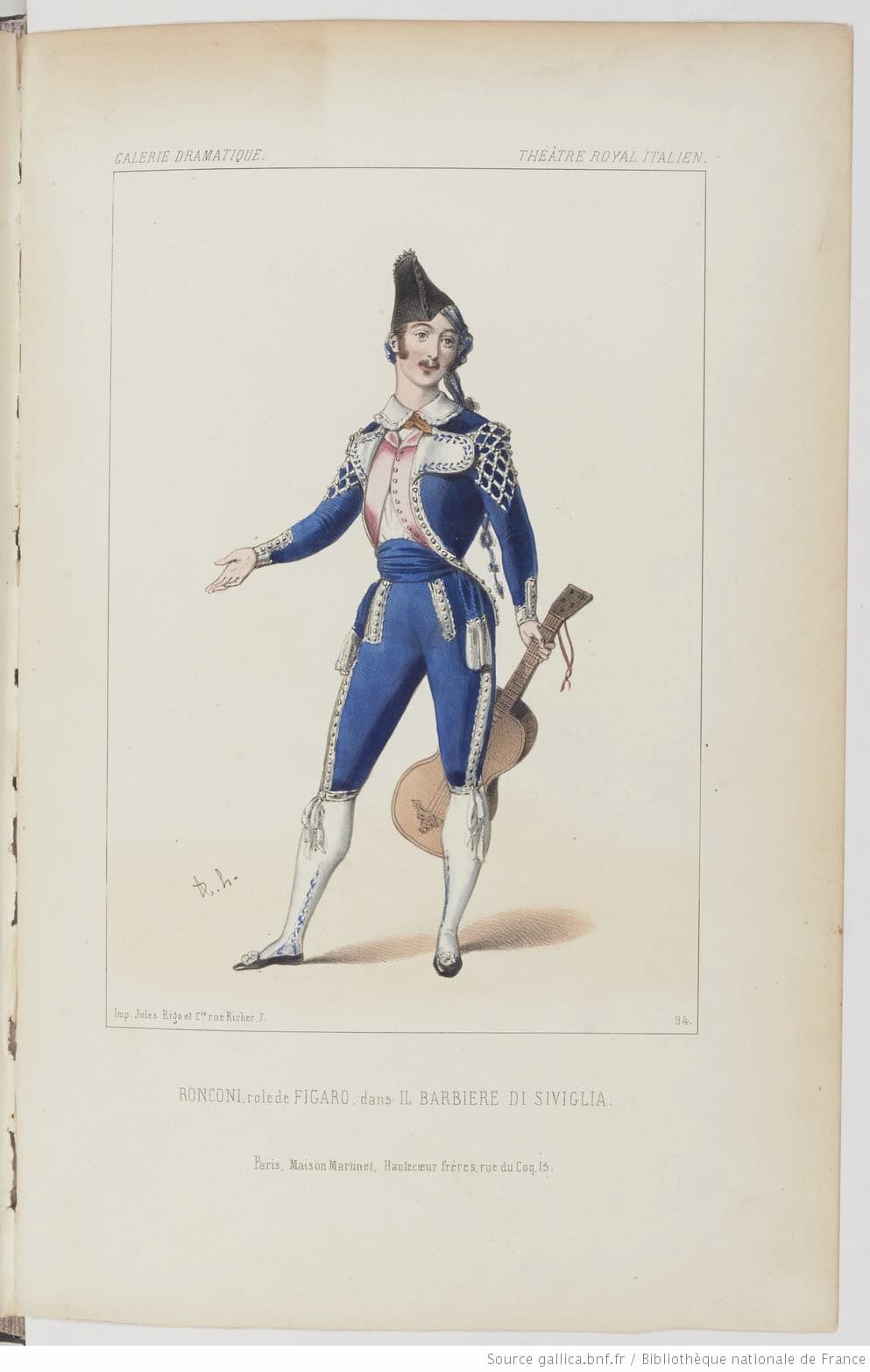 Alexandre Lacauchie: Ronconi in the role of Figaro, 1844 (Gallica ark:/12148/btv1b10541097g)