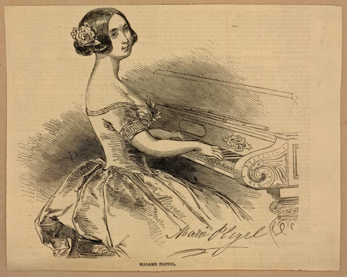 Camille Marie Pleyel playing the piano