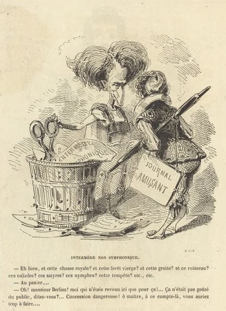 Grévin: ‘Les Troyens au Théâtre Lyrique’, Journal amusant, 28 Nov 1863, p. 4, detail (Gallica, ark:/12148/btv1b53118264k)