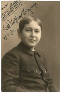 Autographed photo of the young Erich Wolfgang Korngold