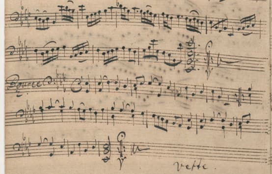 Anna Magdalena Bach: Bach Cello Suites MS (detail), ca. 1727–31 (Staatsbibliothek zu Berlin: Mus.ms. Bach P 269)