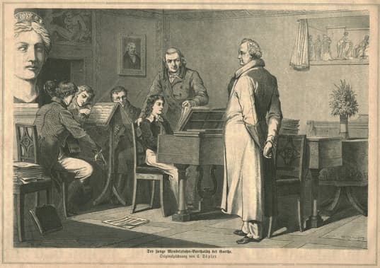 Felix Mendelssohn playing for Goethe