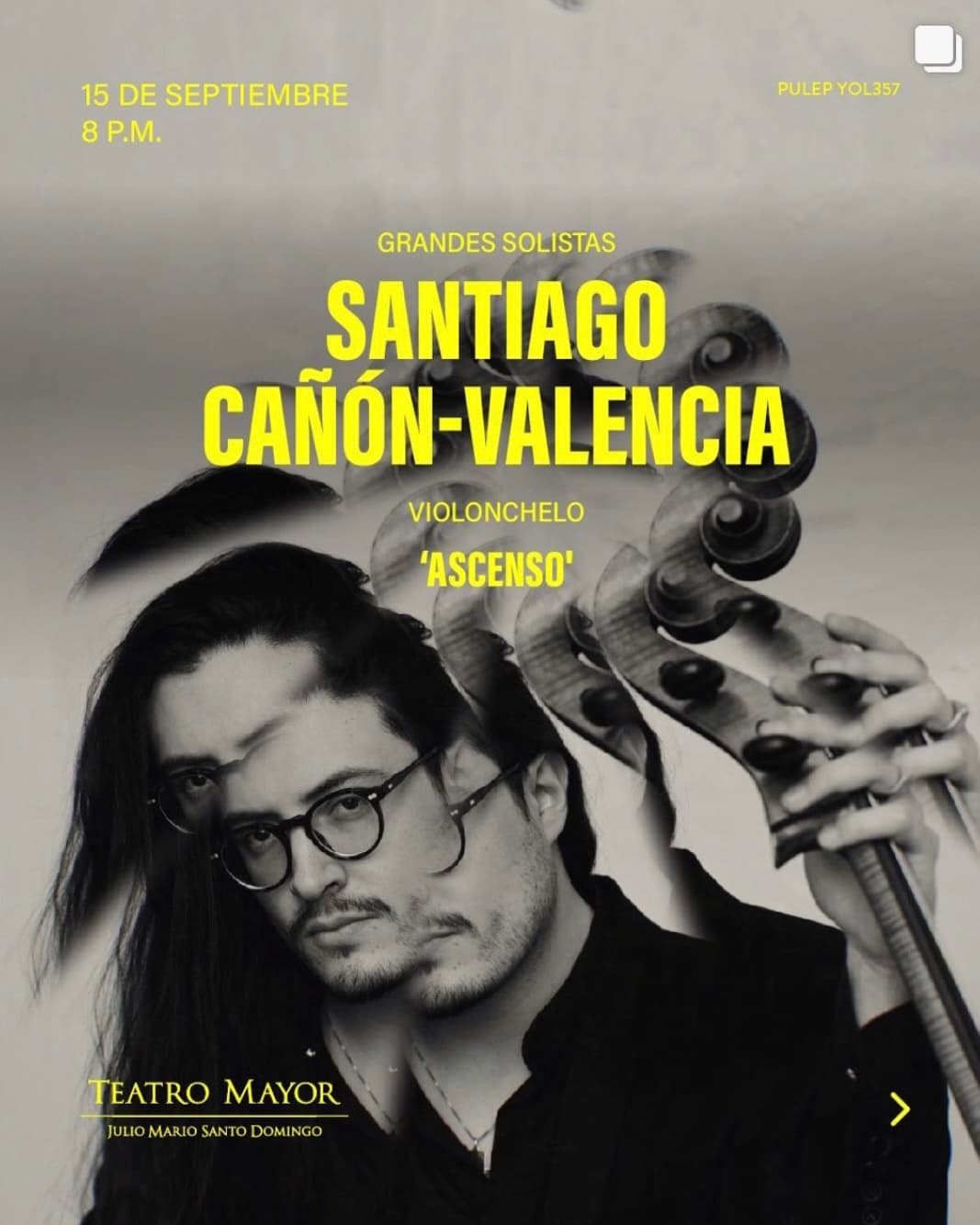 advertisement of Santiago Cañon-Valencia's recital