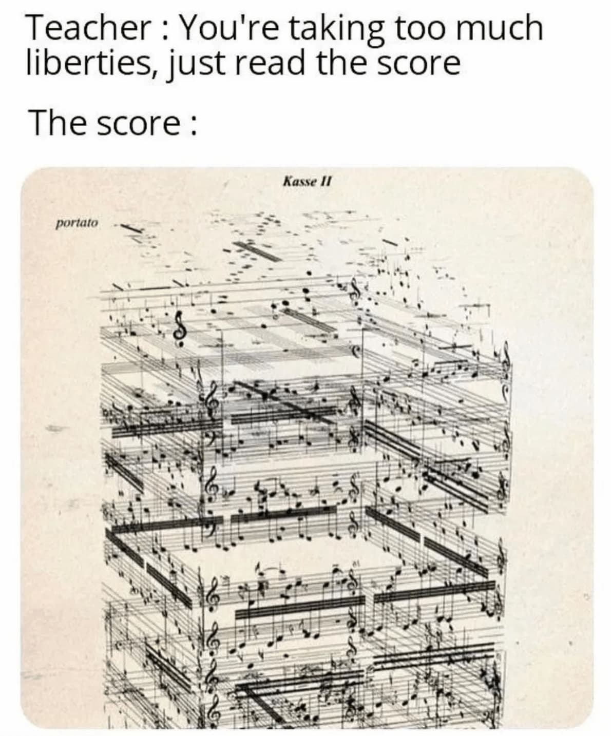 Just Read the Score…