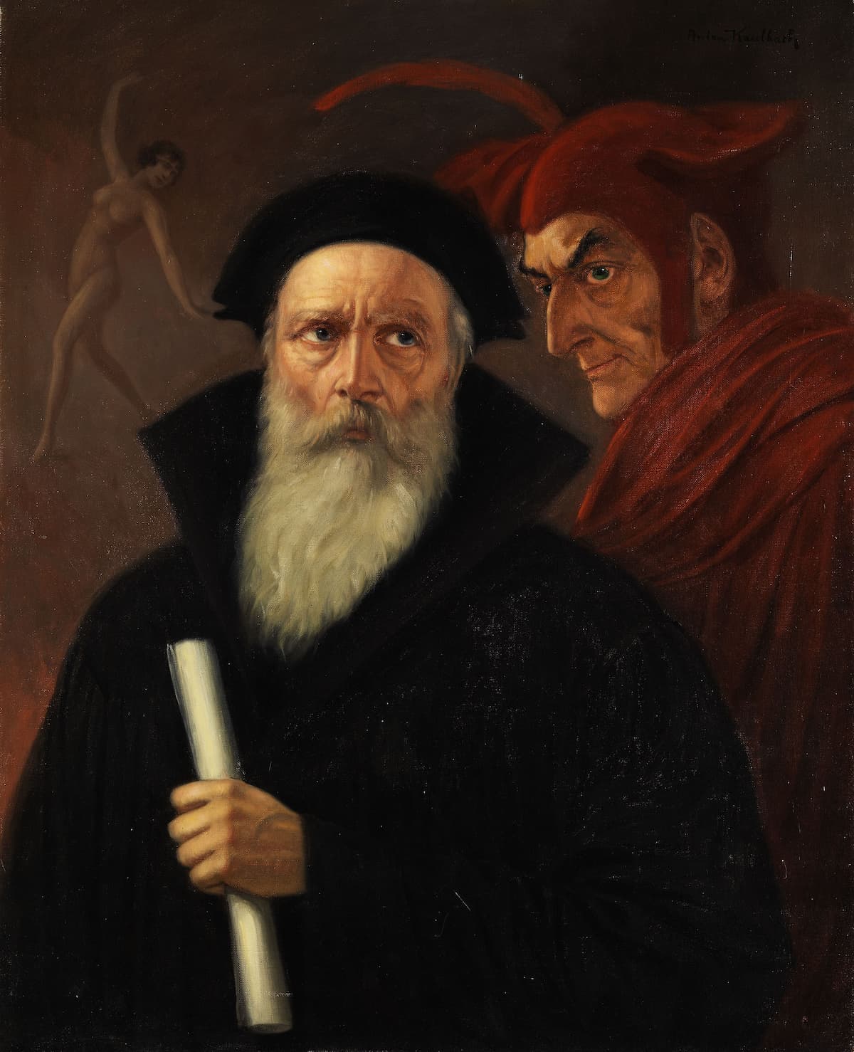 Anton Kaulbach: Faust and Mephisto, ca. 1900