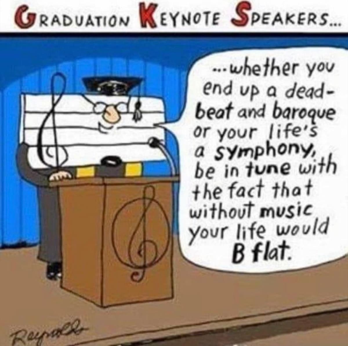 B flat music joke