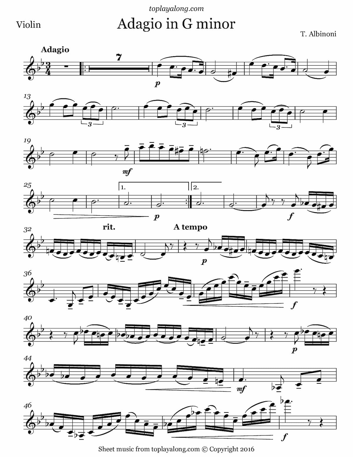 Remo Giazotto/Albinoni: Adagio in G minor