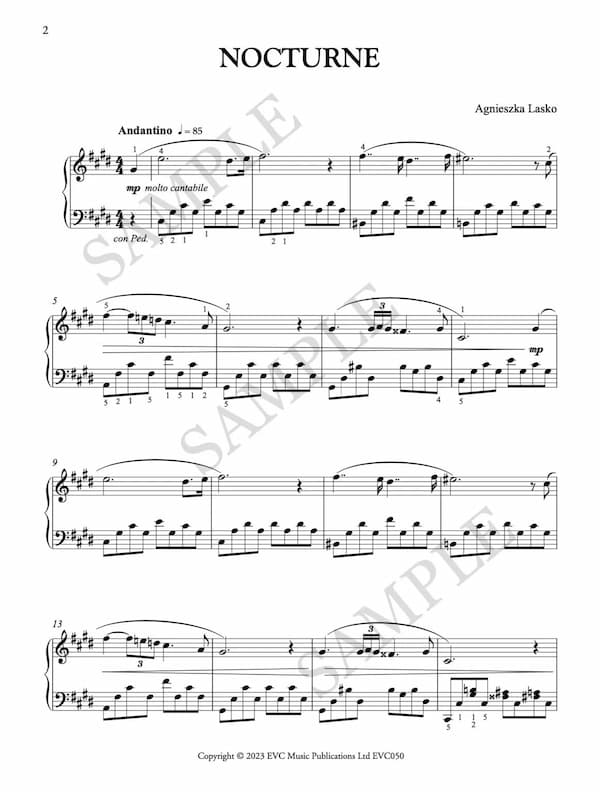 Sample page from "22 Nocturnes for Chopin by Women Composers"