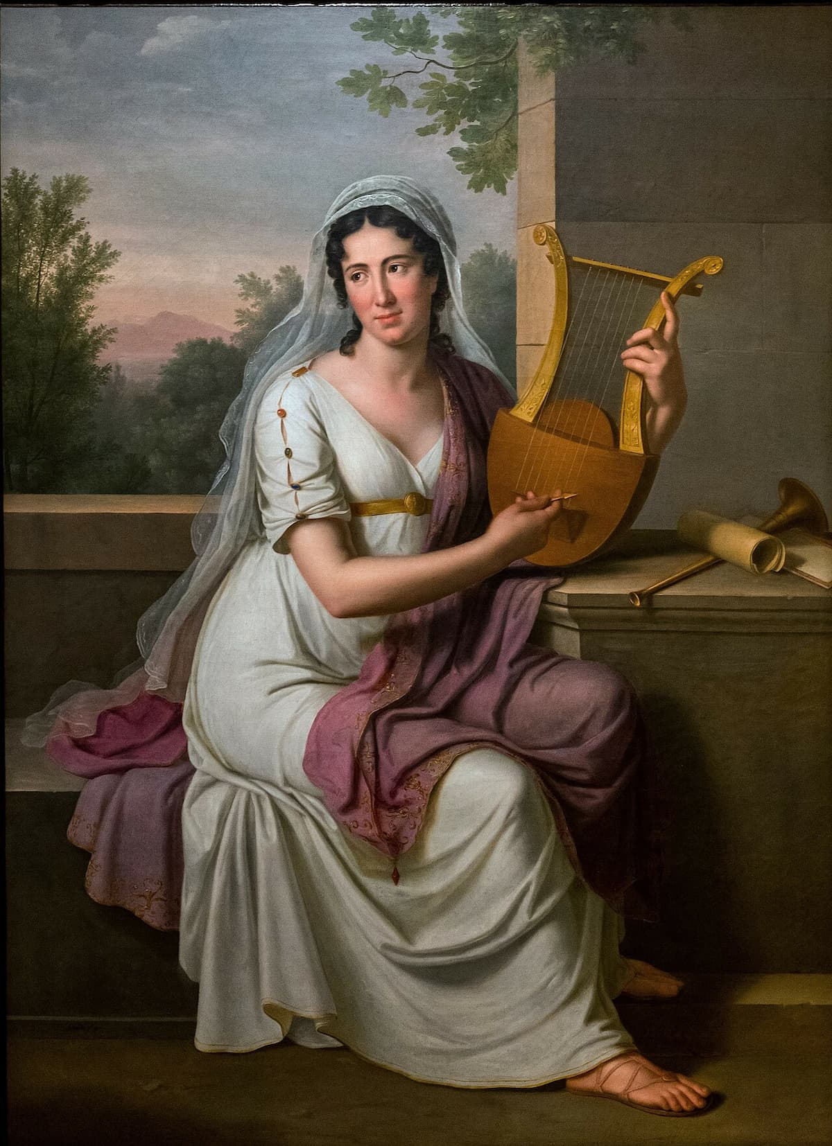 1817 portrait of Isabella Colbran in Saffo by Johann Heinrich Schmidt