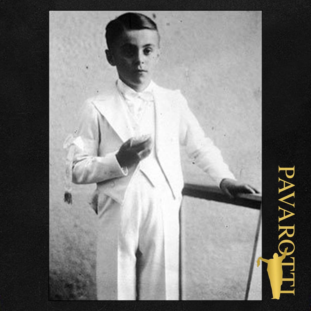 Luciano Pavarotti as a young boy