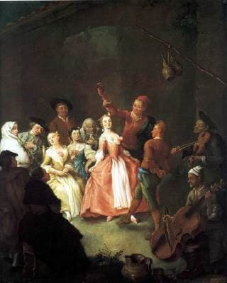 Pietro Longhi: Peasants dancing the Furlana, ca. 1750 (private collection)