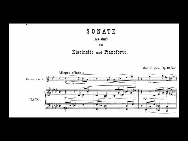 Max Reger: Clarinet Sonata No. 1
