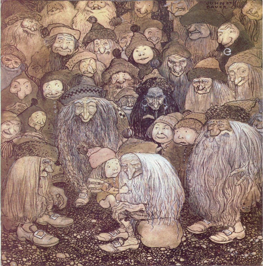 John Bauer: The Trolls and the Gnome Boy, 1909
