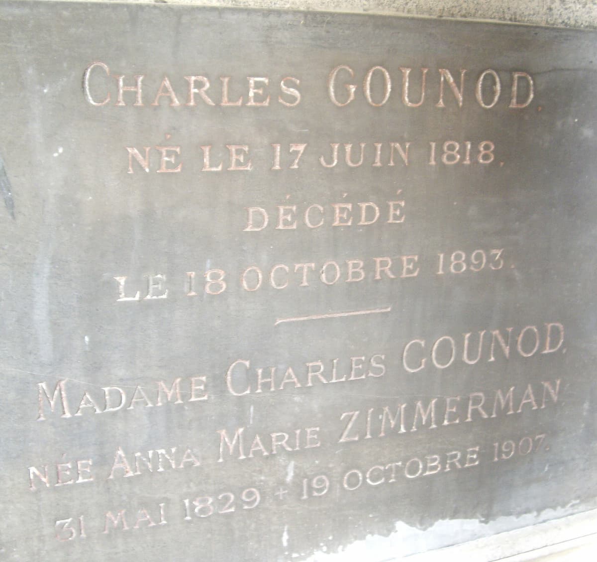 Tomb of Charles Gounod at Auteuil Cemetery, Paris