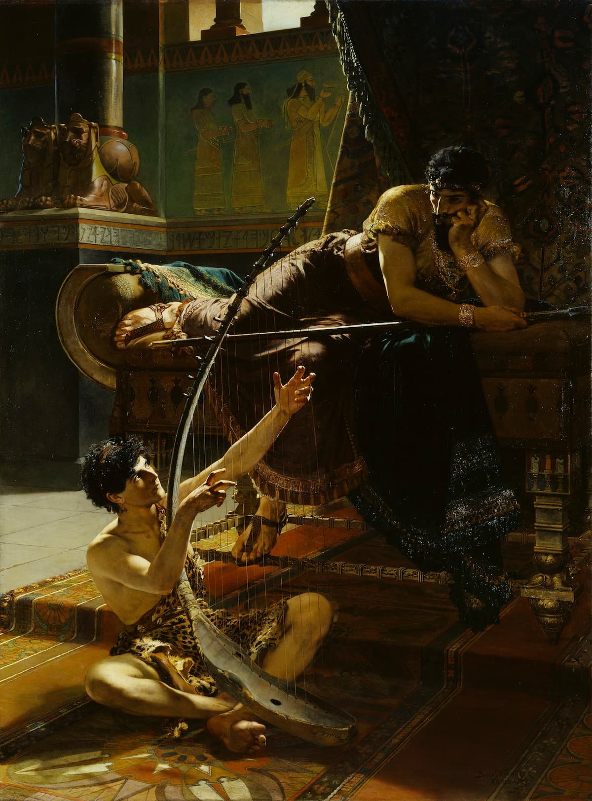 David and Saul (1885) by Julius Kronberg